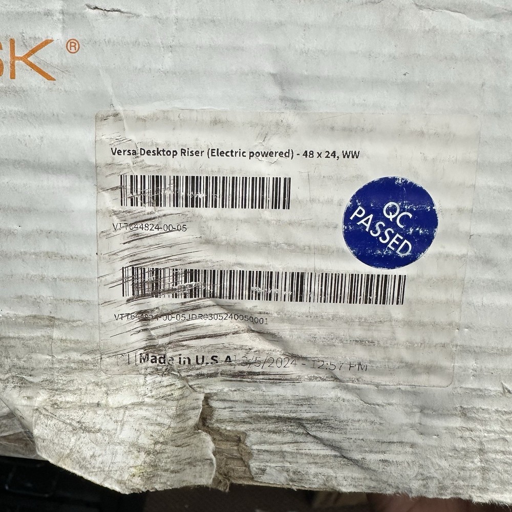 VersaDesk 48"x24" Electric Height Adjustable Desktop Riser