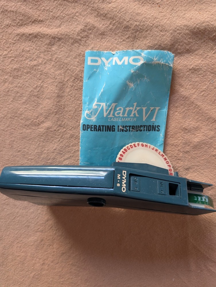 Vintage Dymo 1720 Hand Held Label Maker Printer Green