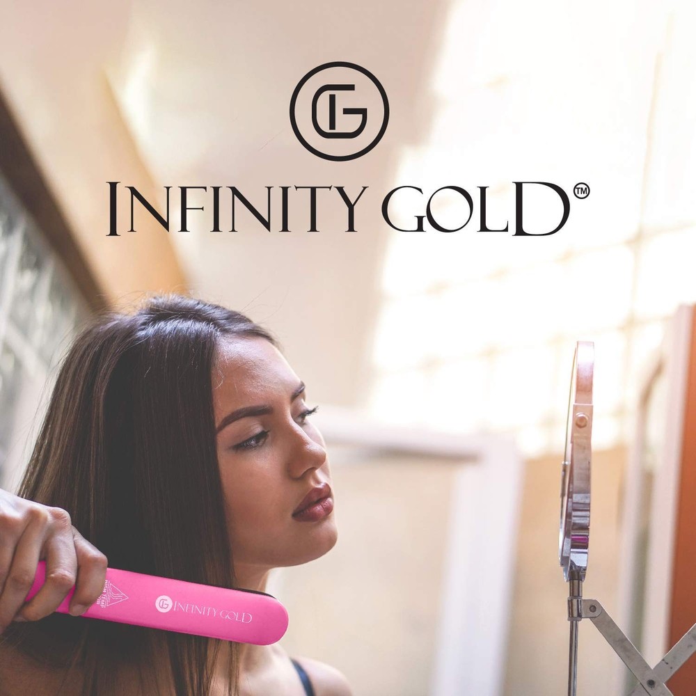 Ceramic straightening Iron 1", Pink Open Box