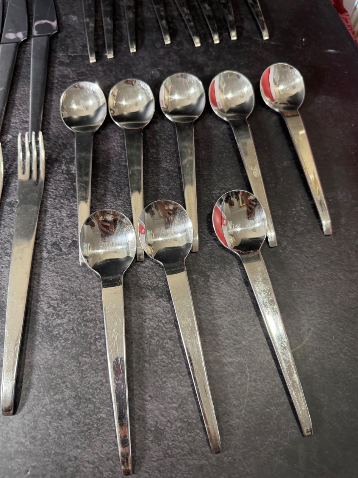 Vintage Retroneu Stainless 40 Piece Lot Flatware Korea