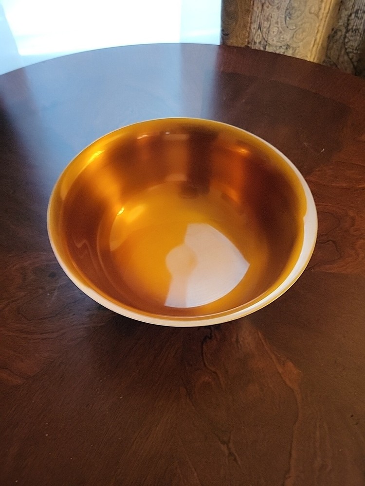 Vintage Wallace Silverplate with Gold Enamel 6" Footed Bowl, #9106