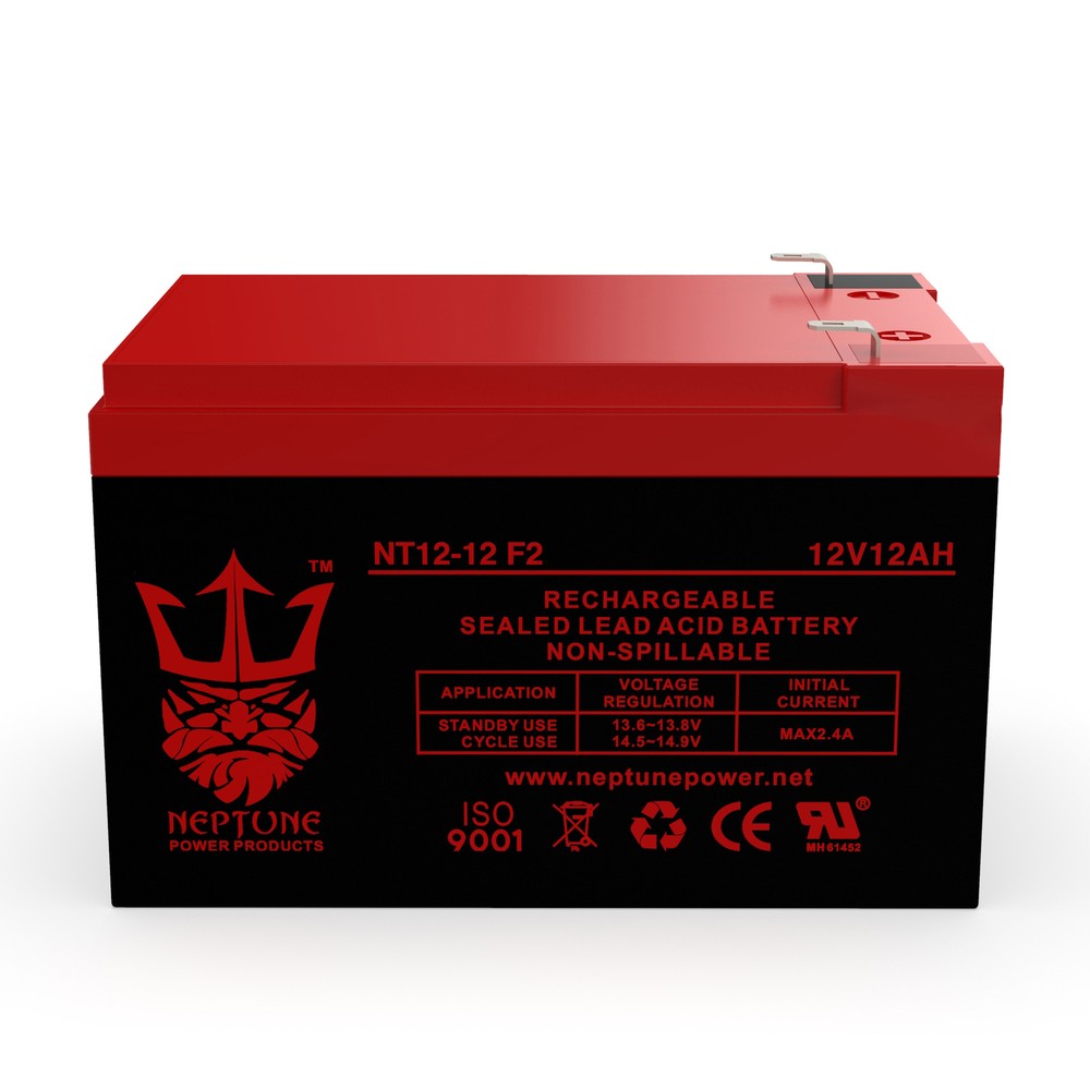 2 Pack - 12 Volt 12 Ah Pride Mobility SC52 Sonic Scooter Replacement Batteries