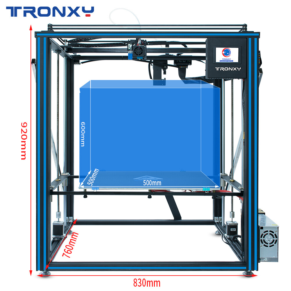 Newest TRONXY X5SA-500-PRO Lattice Glass Version 3D Printer Big Size 500*500*600