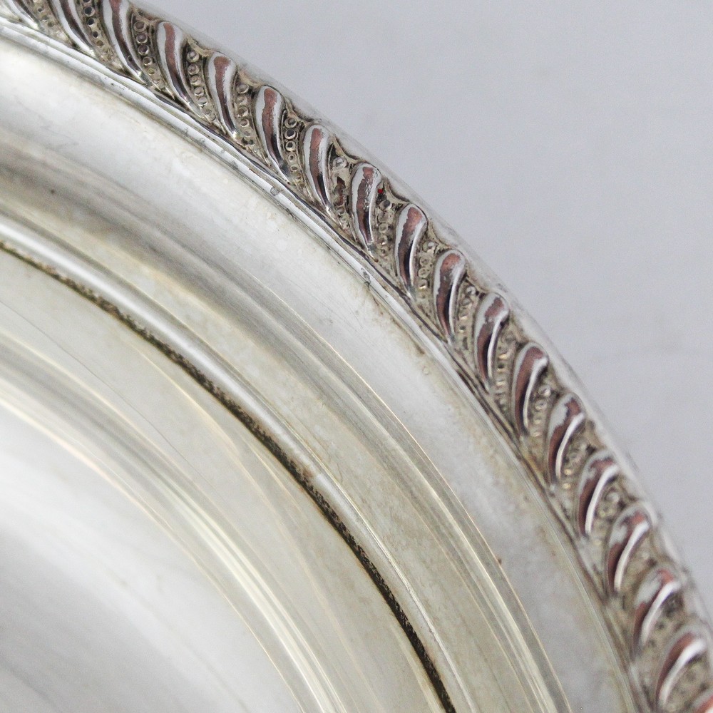 Vintage Art S. Co Silver Plate Round 9" Reticulated Serving Bowl 2" Deep