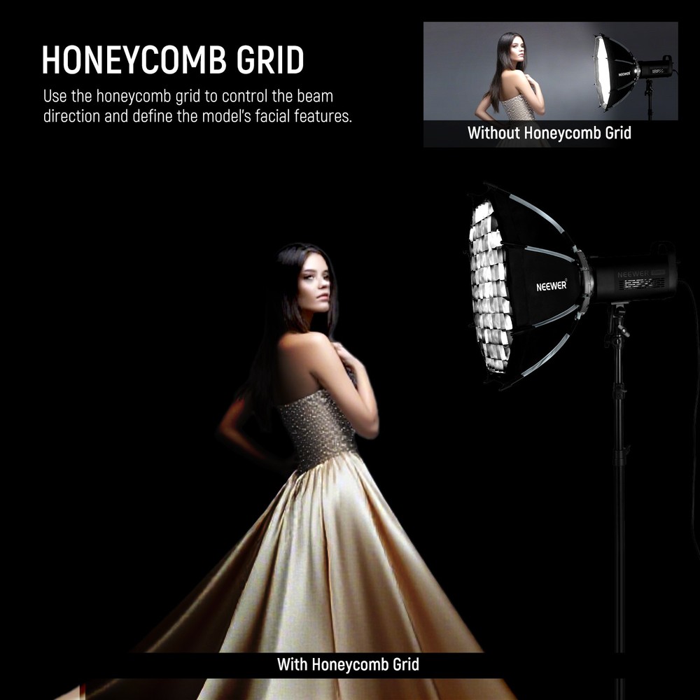 NEEWER NS22PD 22" Octa Softbox - Bowens Mount w/ Grid & Diffuser