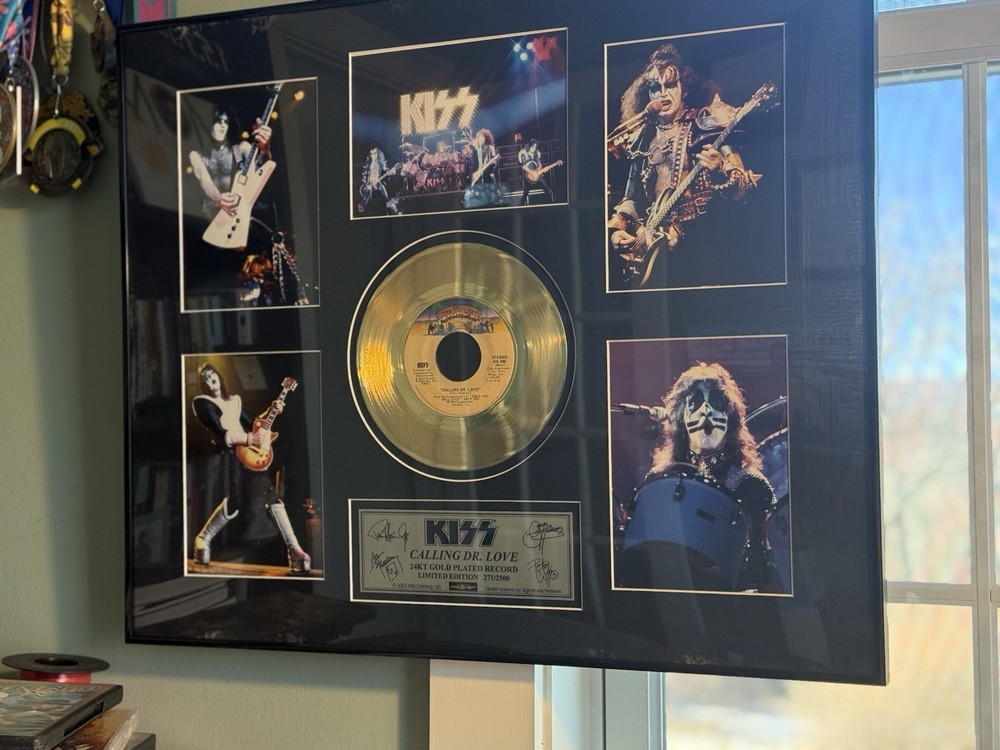 🔥KISS Calling Dr. Love 24k Gold Plated Record Limited Edition 271/2500