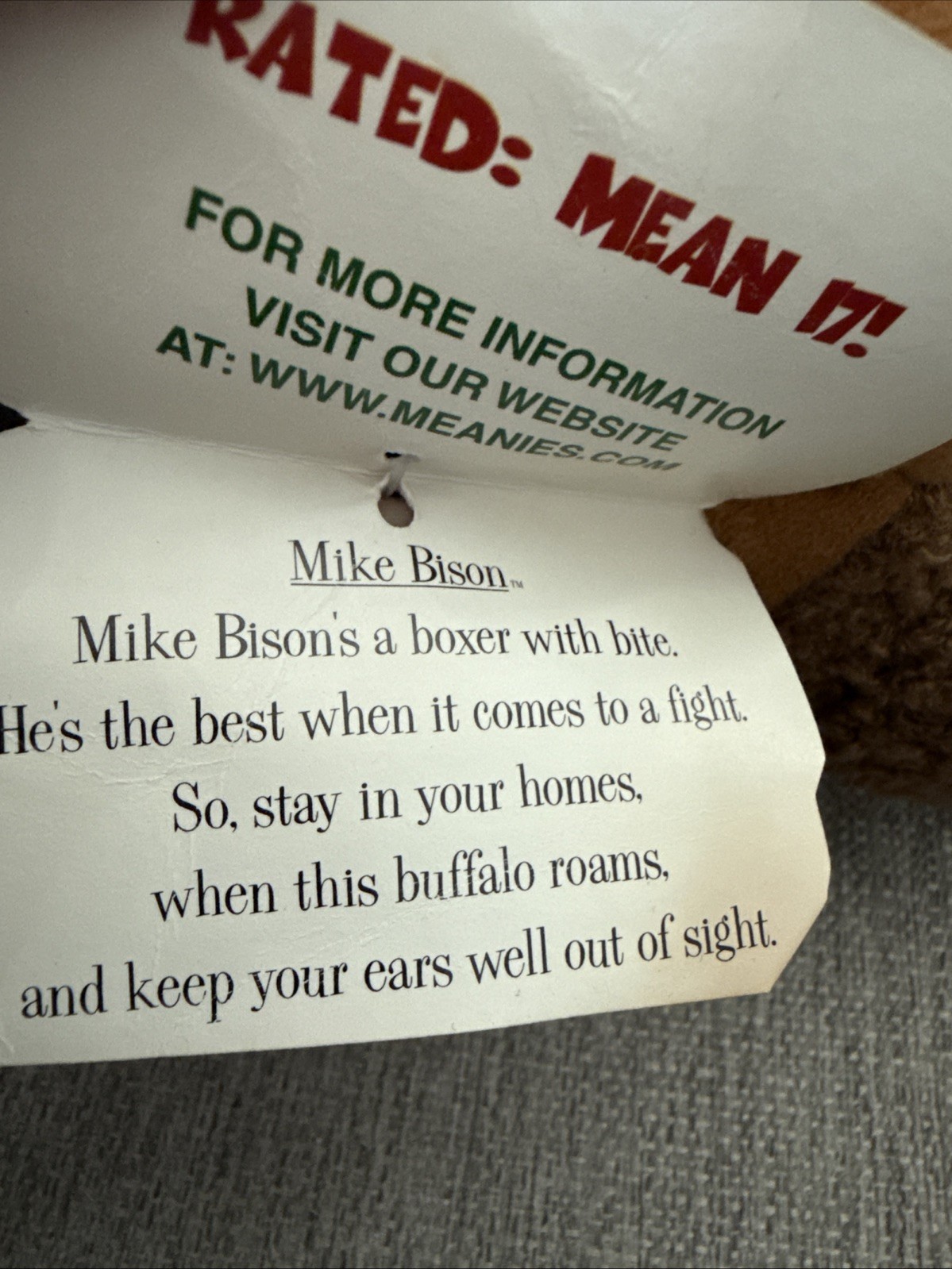 Lot Of Three Infamous Meanies Collection - Mike Bison, Jerry Stinger And Boris