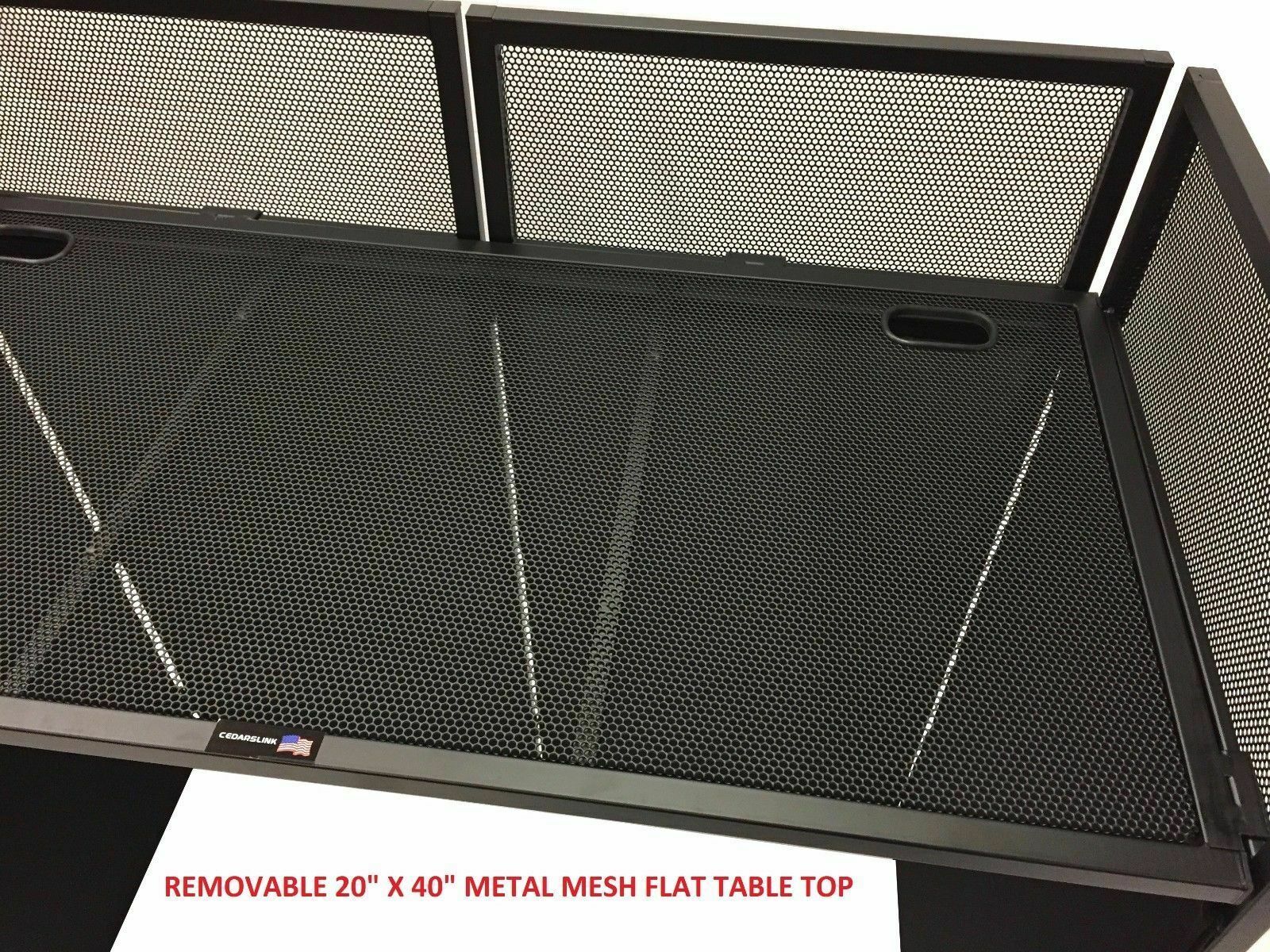 DJ Event Facade White/Black Scrim Metal Frame Booth W/Table Top+Corner Table Top