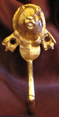 BEAVER J Hook, Robe Hook, Coat Hook, Leash Hook Bronze