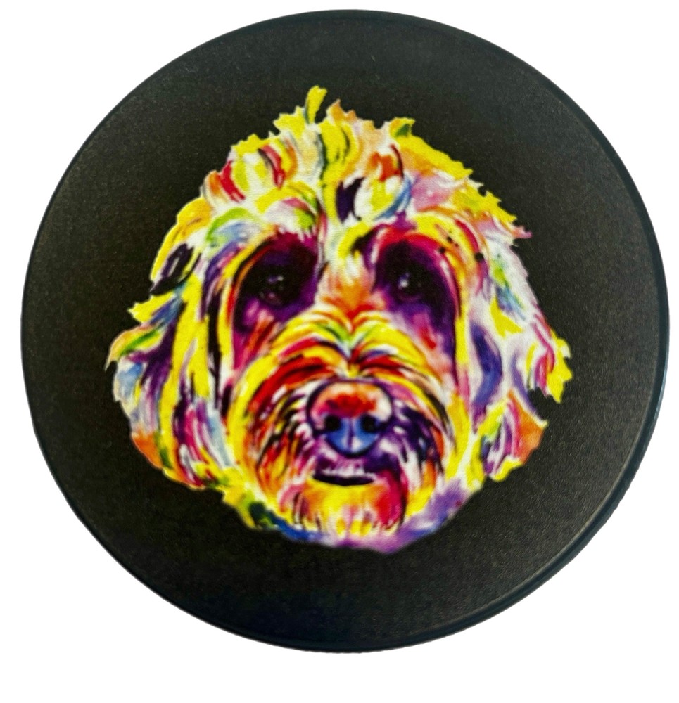 Goldendoodle Hockey Puck
