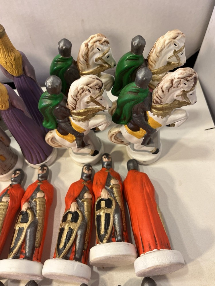 Hand Painted China Pottery Chess Set