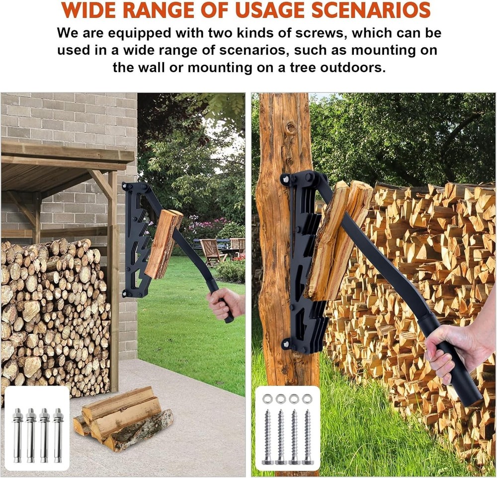 2025 Wall Mounted Kindling Splitter with Extended Handle