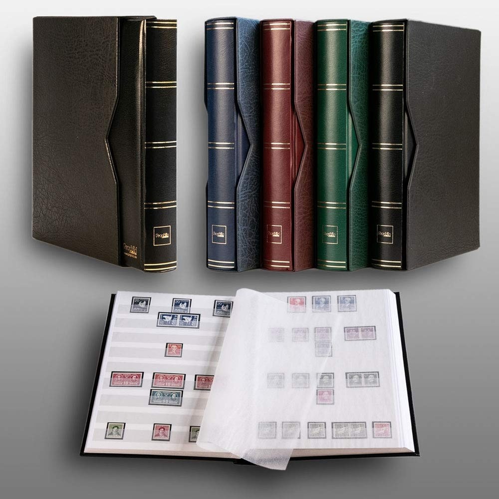 Prophila stockbook 60 White Sides Padded with slipcase Black