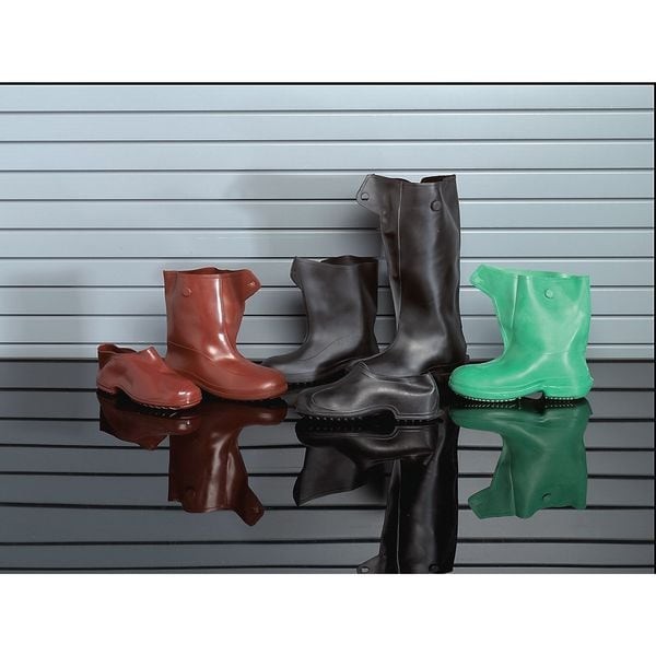 Tingley 1300 Overshoes, Ankle Style, Natural Rubber, Cleated Sole, 4 In H,