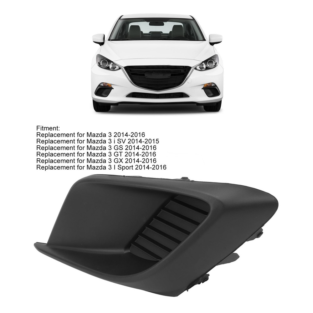 Front Bumper Fog Light Cover Direct Replace Protective Plastic Easy Install WBIG