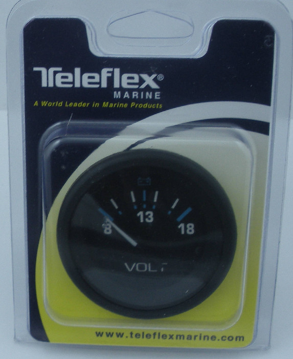 SeaStar Teleflex 68408P Eclipse Volt Meter Panel Gauge 2" Dia.