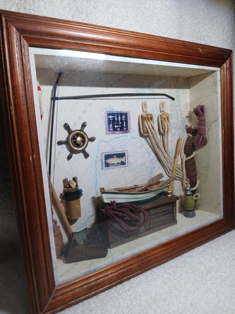 Vintage Nautical Shadow Box.