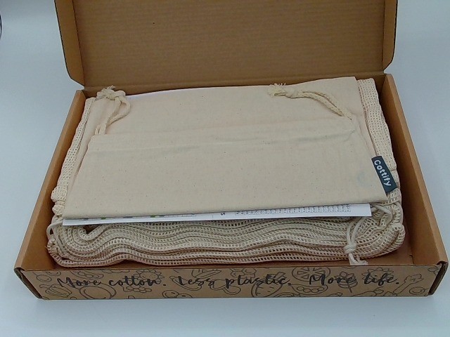 Cottify Reusable Produce Bags Grocery Washable Organic Cotton Mesh Produce Bags