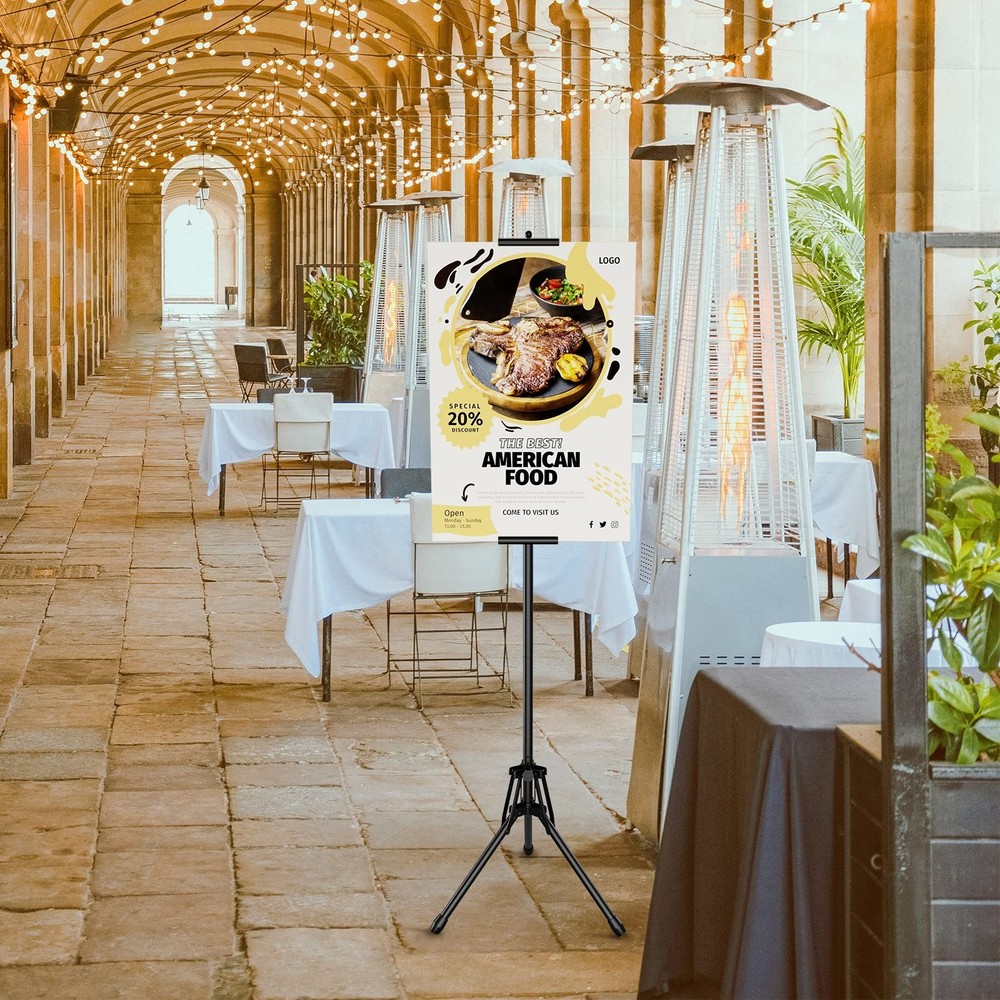 Poster Stand for Display, 80'' Adjustable Sign Stand Tripod, Retractable Post...