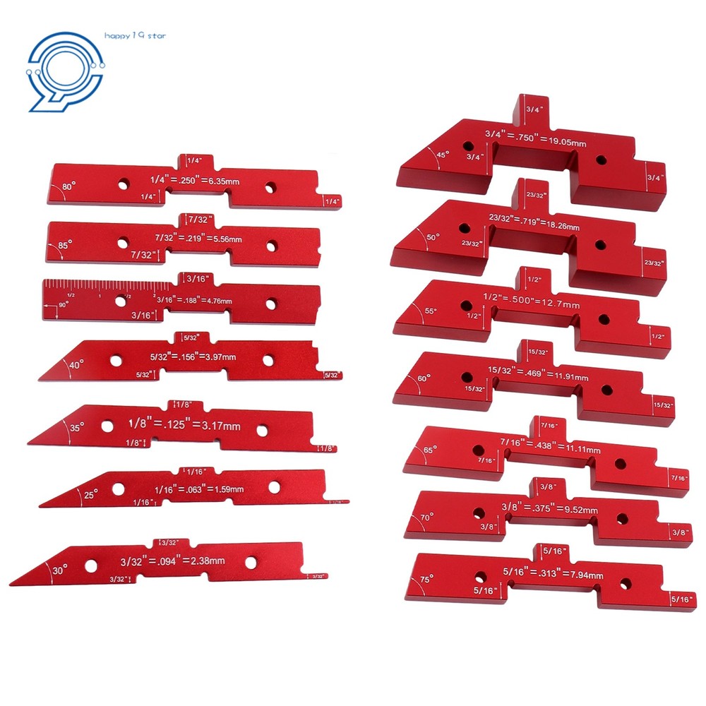 Router Table Setup Bars 14 Pcs Precision Aluminum Setup Blocks Height Gauge