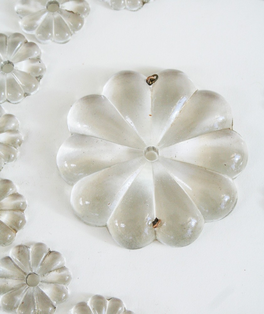 Assorted Vintage Crystal Rosettes, Large and Small