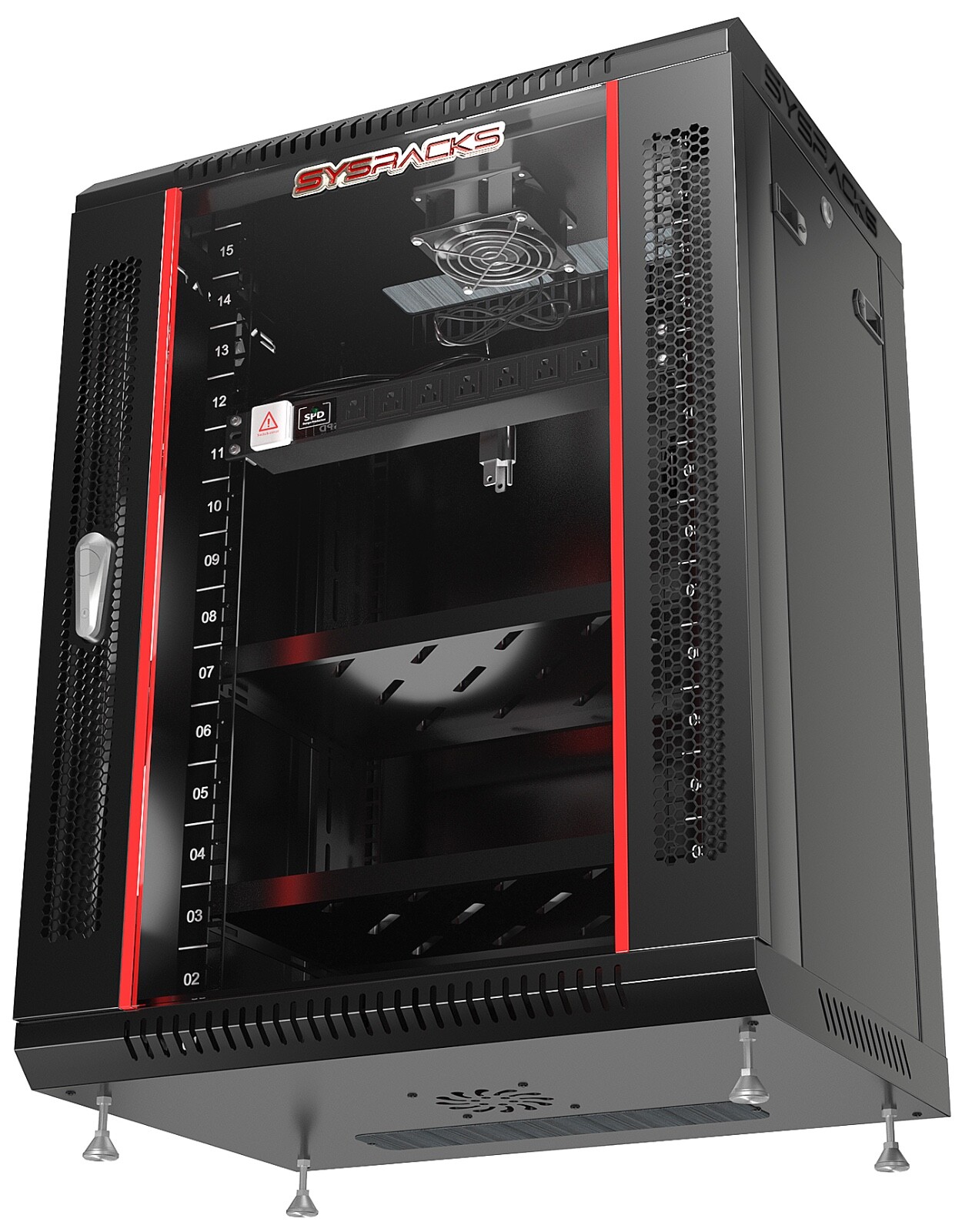 15U Sysracks Wall Mount IT Data Network Server Rack Cabinet Enclosure 18" Depth