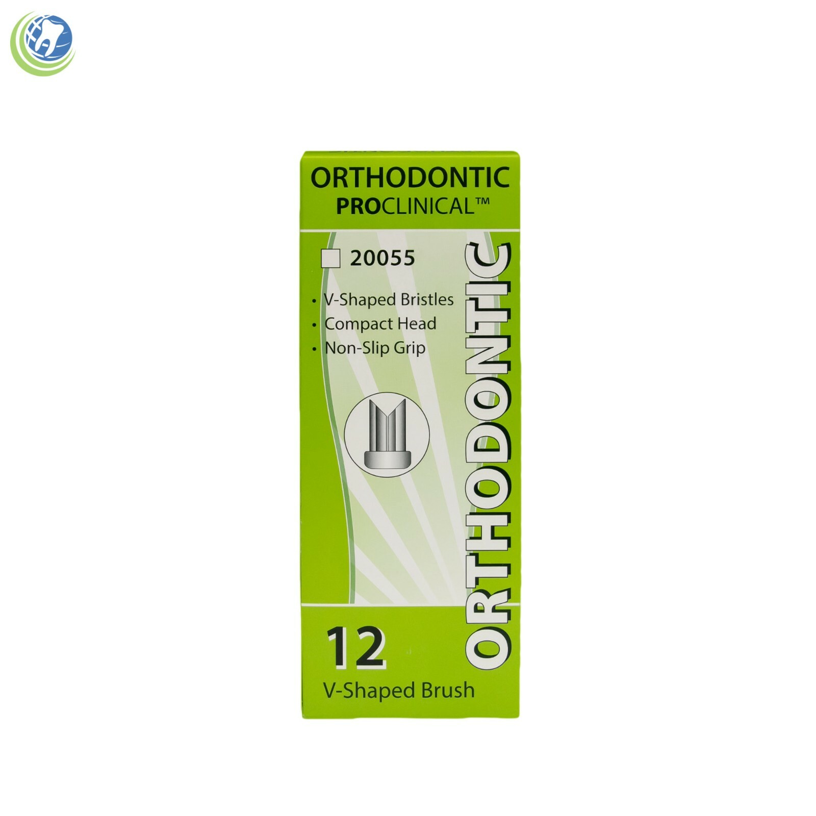 12 X Braces Orthodontic Toothbrushes ProClinical V-Shaped Compact Bristles