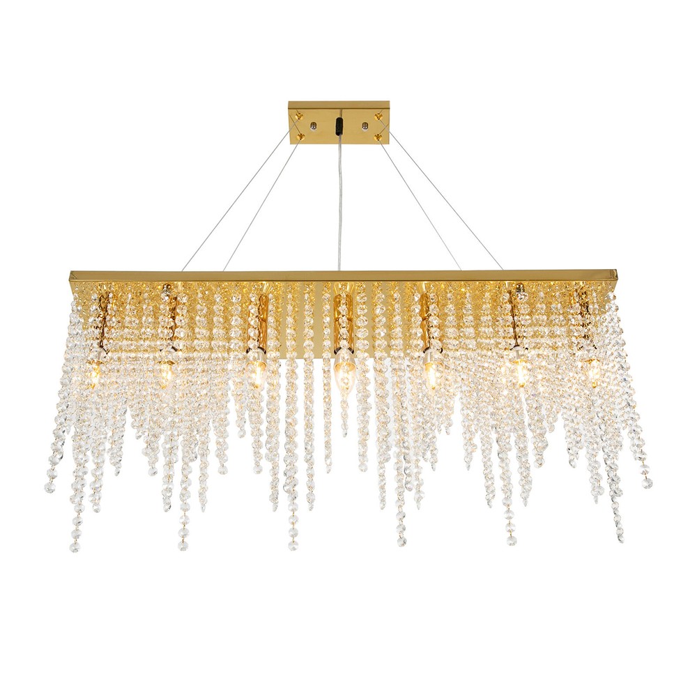 Modern Crystal Chandelier Dining Room Fixture Ceiling Light Lamp Rectangular NEW