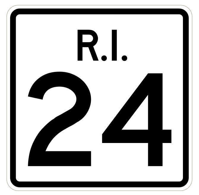 Rhode Island State Road 24 Sticker Decal