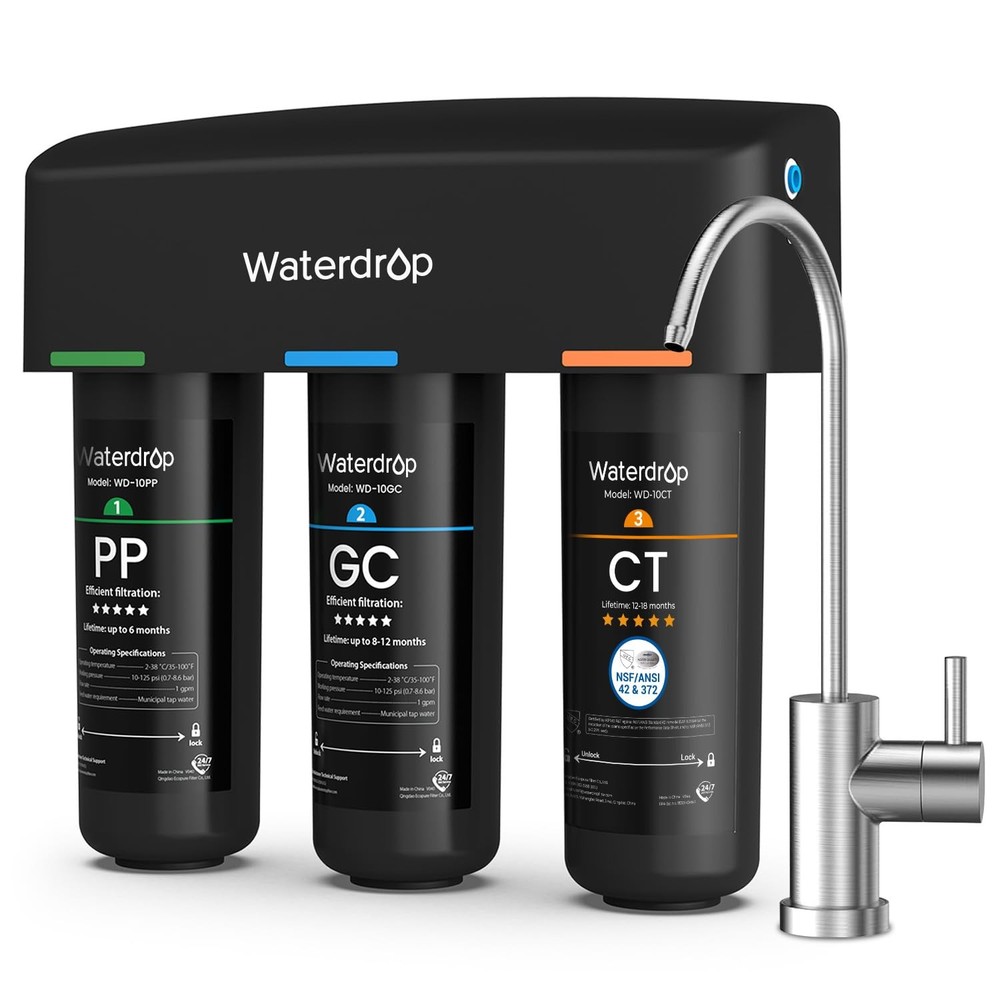 Waterdrop TSB 3-Stage High Capacity Under Sink Water Filter