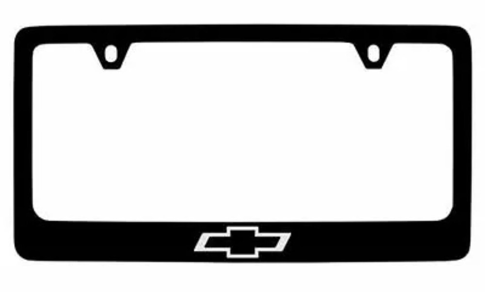 Chevy Logo Black plastic License Plate Frame