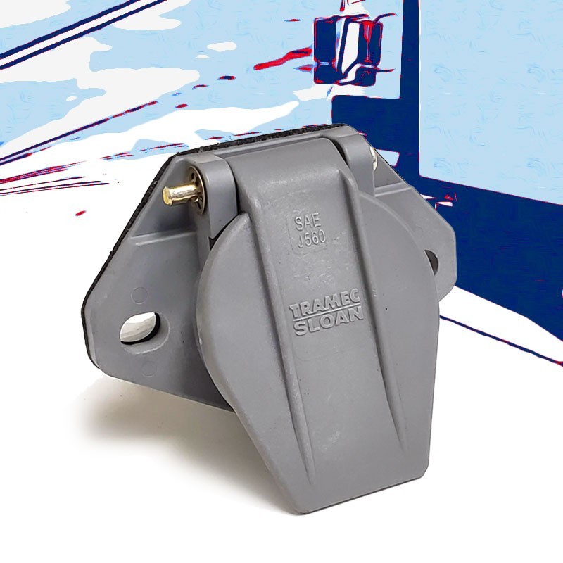 Tramec 38501 Nylon 7-Way Smart Box Solid Pins Receptacle Socket Replacement