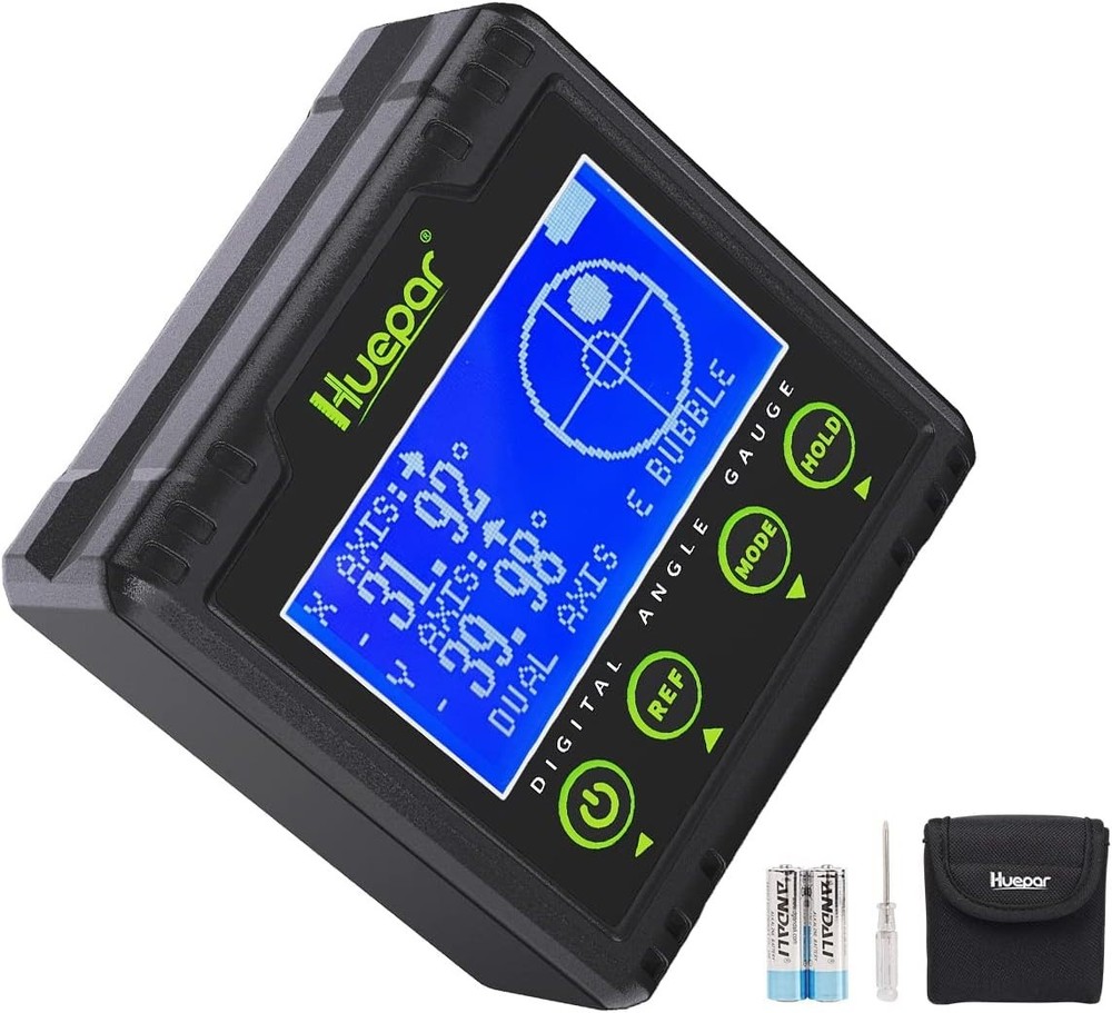Digital Angle Gauge Protractor Electric Bubble Angle Finder Dual Axis Level Box