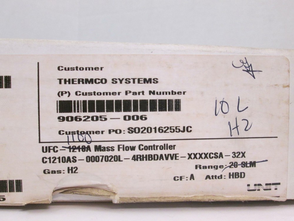 Unit UFC-1100 Mass Flow Controller H2, 20 SLM, Reburbished