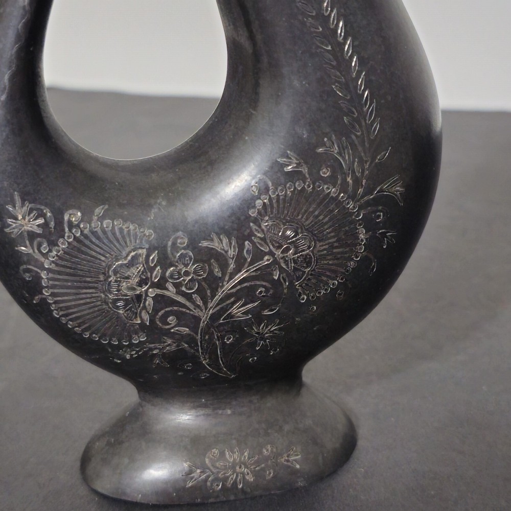 Bidri Jug Black With Silver Inlay. Beautiful.