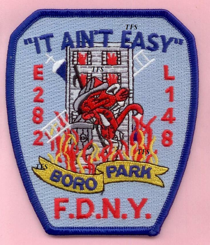 New York City Fire Dept Engine 282 Ladder 148 Patch Blue