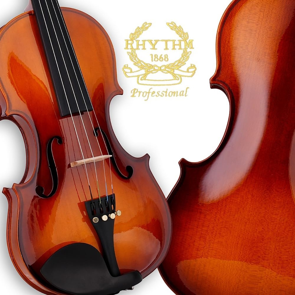 Rhythm Violin Set for Beginners,Acoustic Violins Starter Kit Package for Stud...