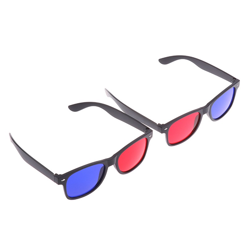 Black Frame Red Blue Green 3D Glasses For Amblyopia Training Vision Correction