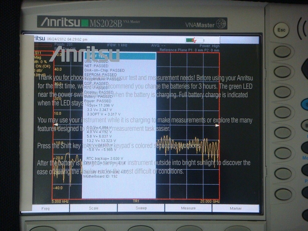 ANRITSU MS2028B 5 kHz - 20 GHz Handheld VNA Master Vector Network Analyzer