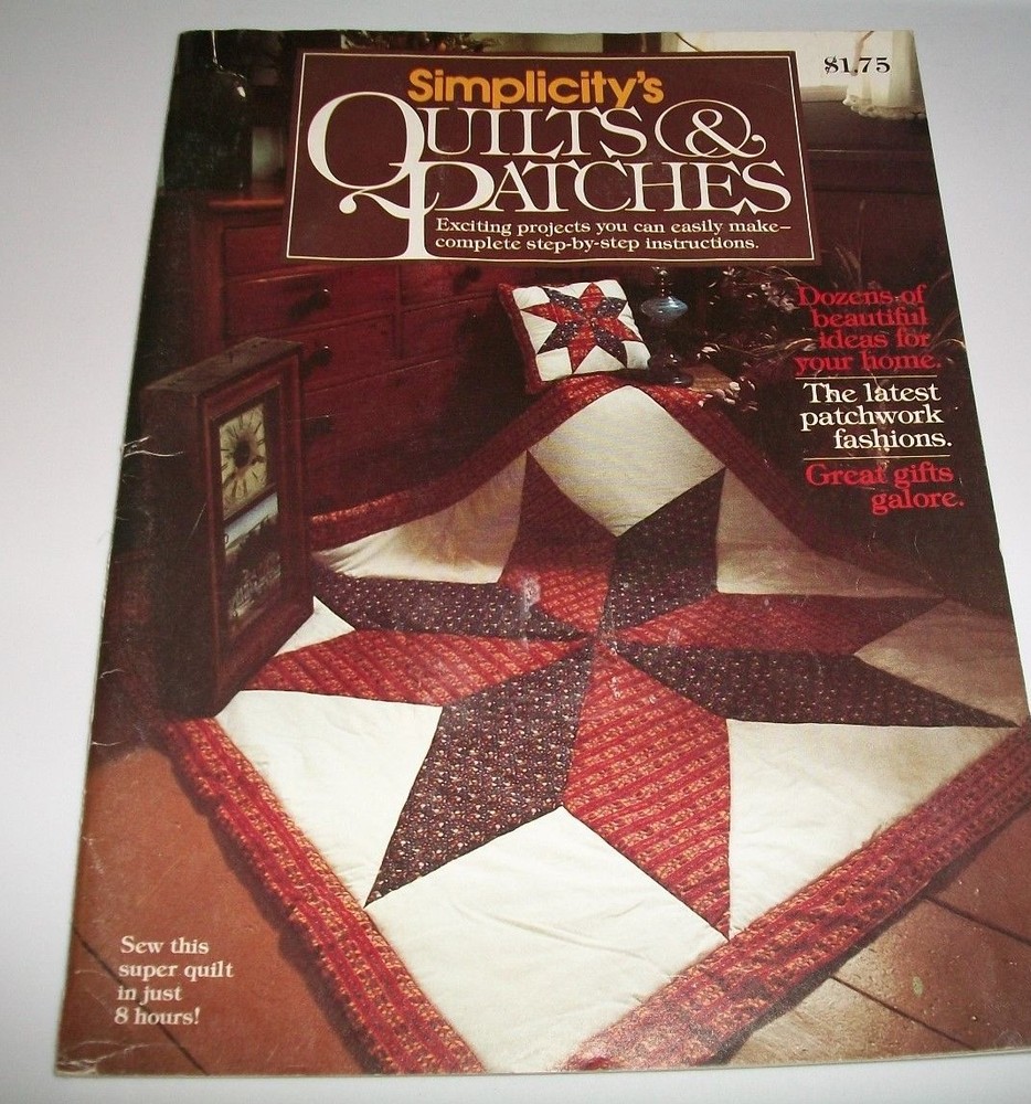 VINTAGE PATTERN LEAFLET BOOK 1079 SIMPLICITY QUILTS AND PATCHES PROJECTS