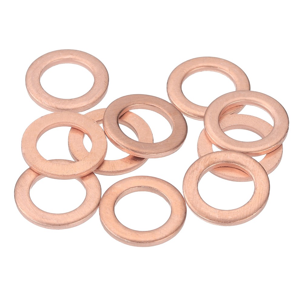 14pcs Copper Flat Washers M16x24x1mm Sealing Ring Plug Gaskets