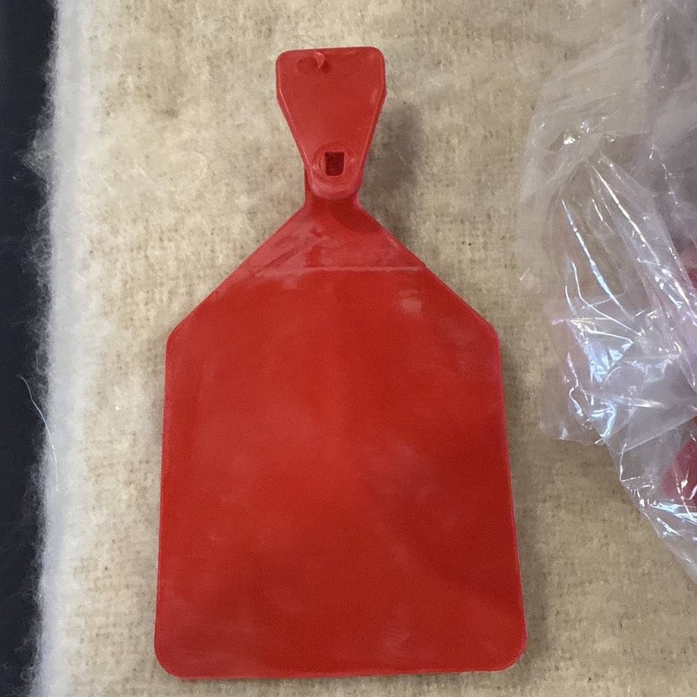 Red Livestock Ear Tags (50) Numbered