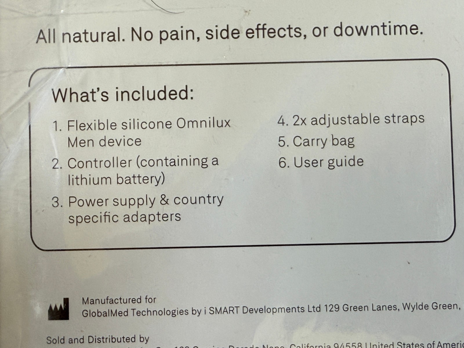 NEW Omnilux Men's LED Mask Therapy Device Reduce Lines Wrinkles Factory Sealed