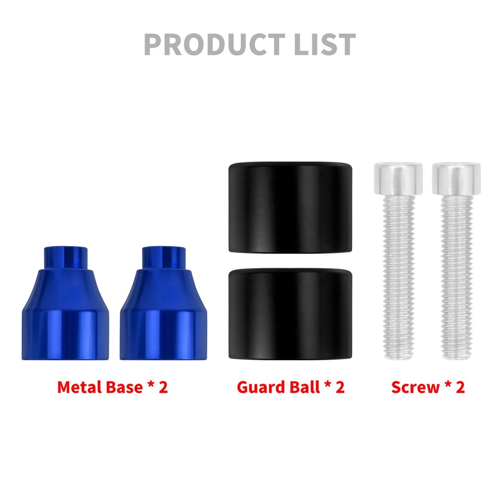 Black Blue Engine Protective Guard Crash Bars M12 End Balls Protector For Harley