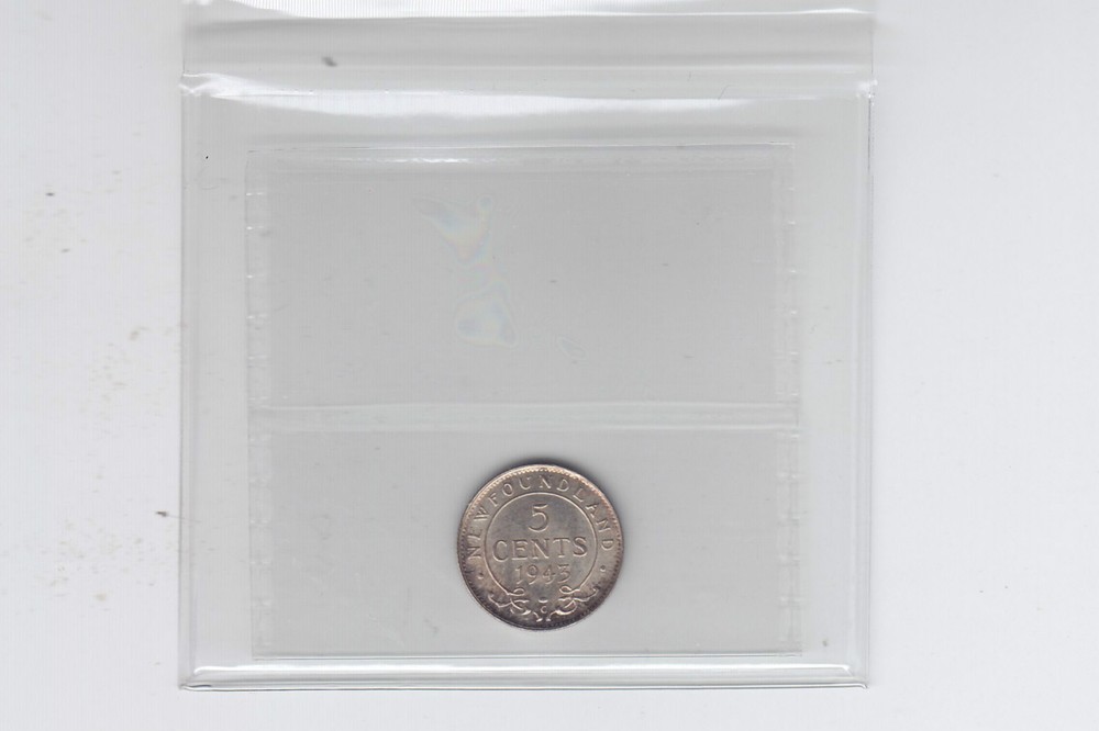 1943C Newfoundland Five Cents ICCS MS-64 SC3