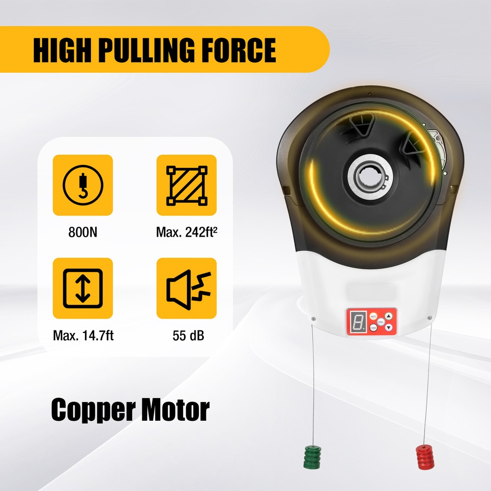 Automatic Garage Roll Up Roller Door Gate Opener Motor+Remote Controller 100W