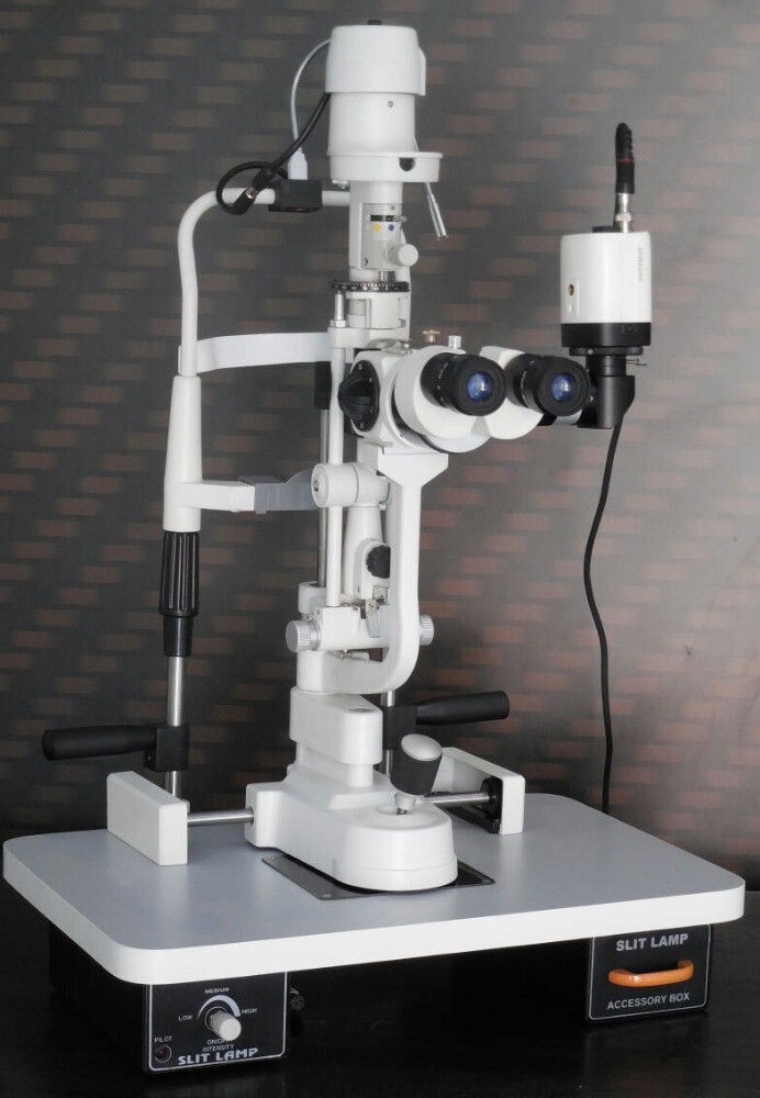 Biomicroscope 3 Step Slit Lamp Microscope With Beam Spilter