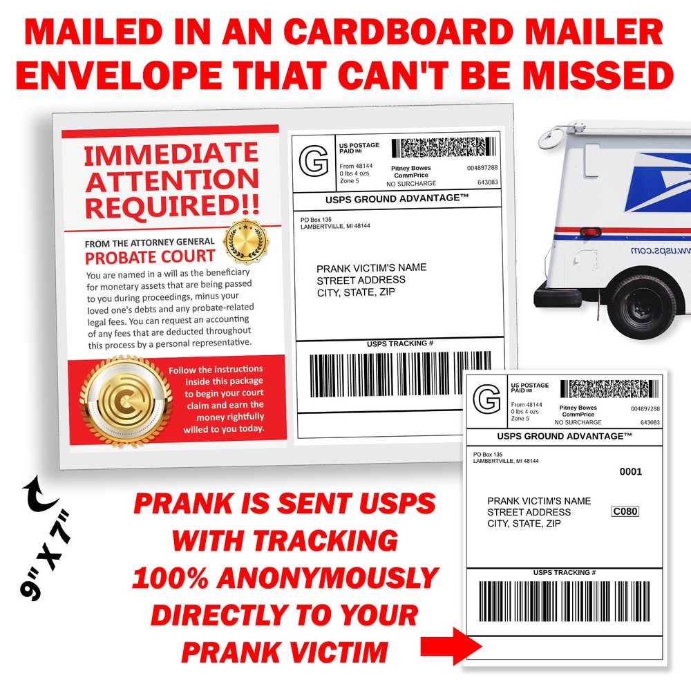 Prank Fake Court Jester Gag Documents Packet Sent Anonymously!