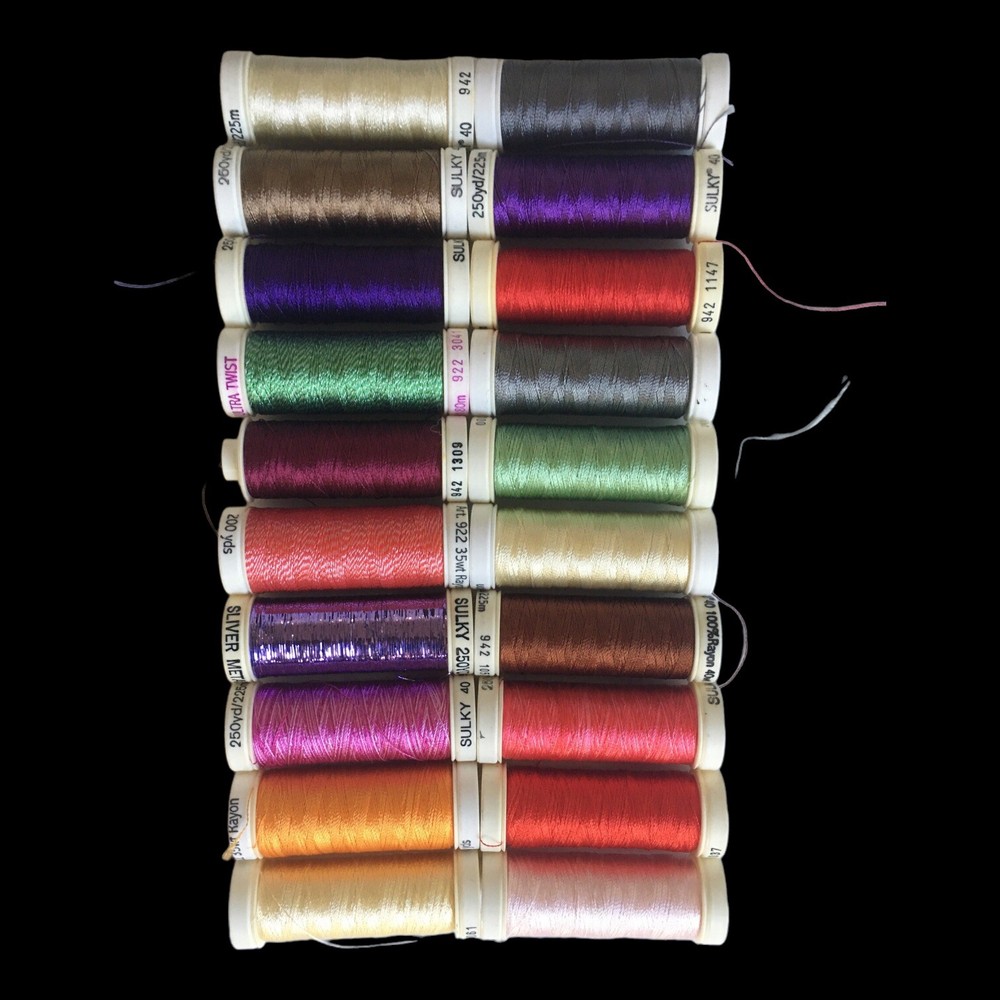 20 spools sulky 30 embroidery thread Germany assorted colors