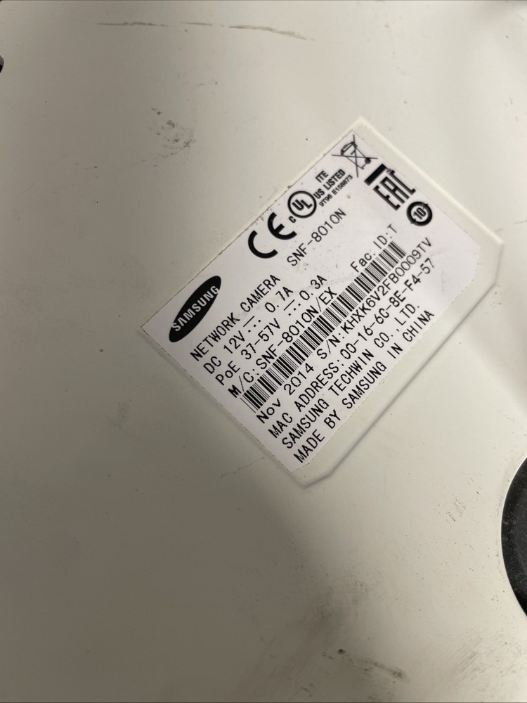 WORKING SAMSUNG SNF-8010N Network Fisheye Camera